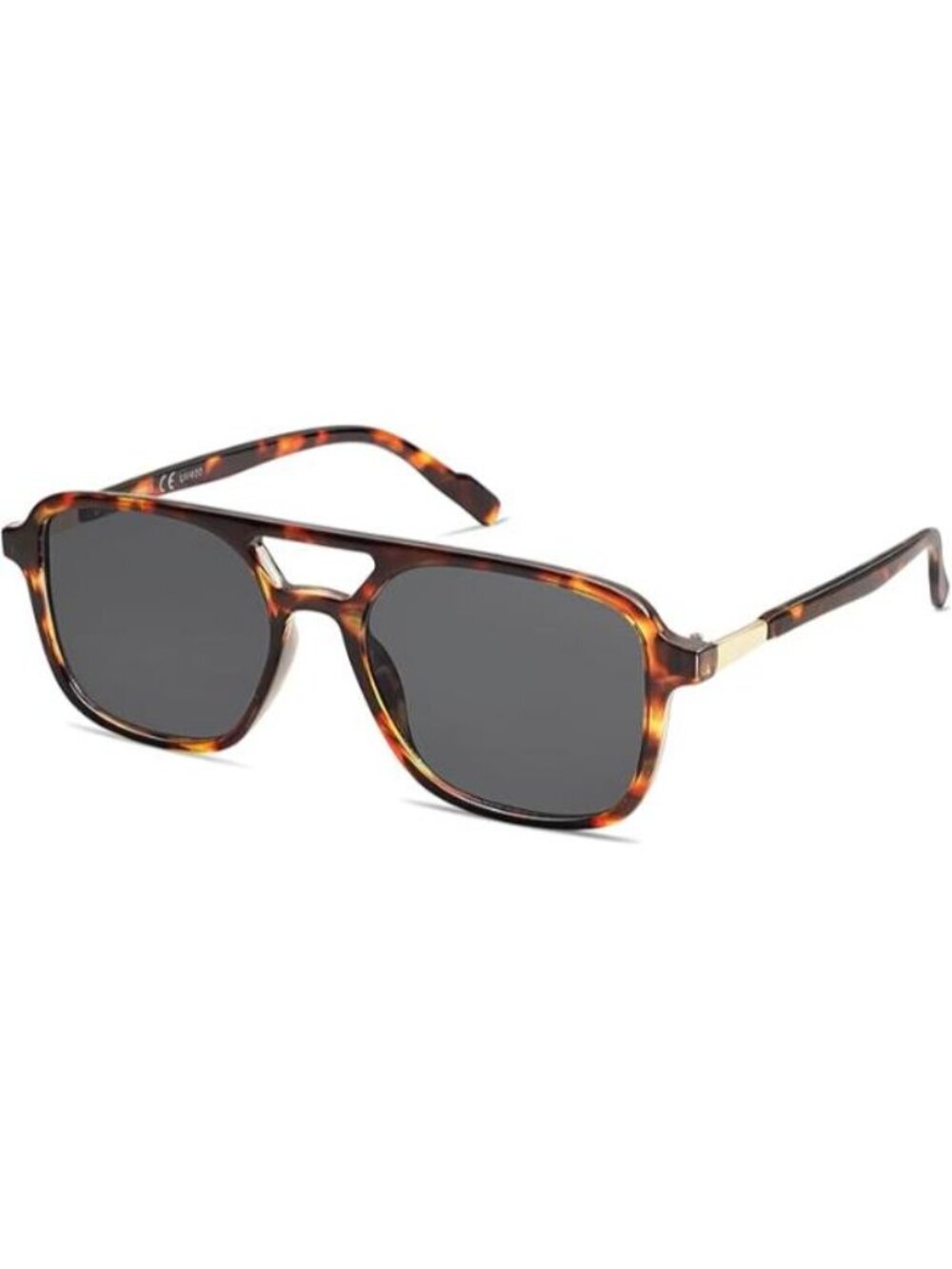 SOJOS Women Aviator Sunglasses Rectangle Sun Glasses Tortoise Frame Grey Lens